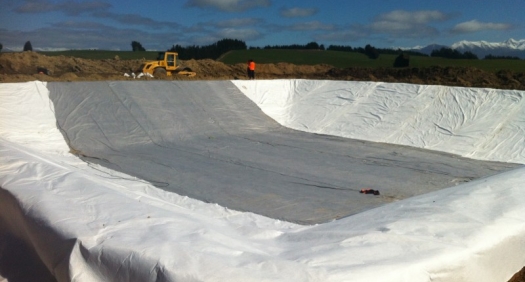 geotextile used as protective layer over geomembrane